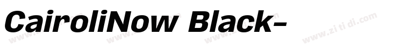 CairoliNow Black字体转换